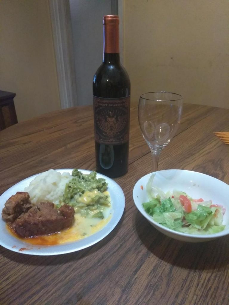 meat loaf and red wine